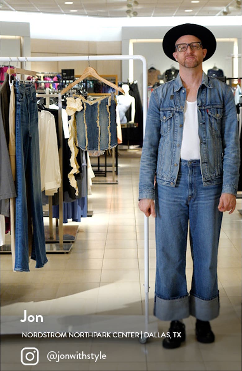 Rosette Ruffle Strapless Denim Corset Top, sales video thumbnail