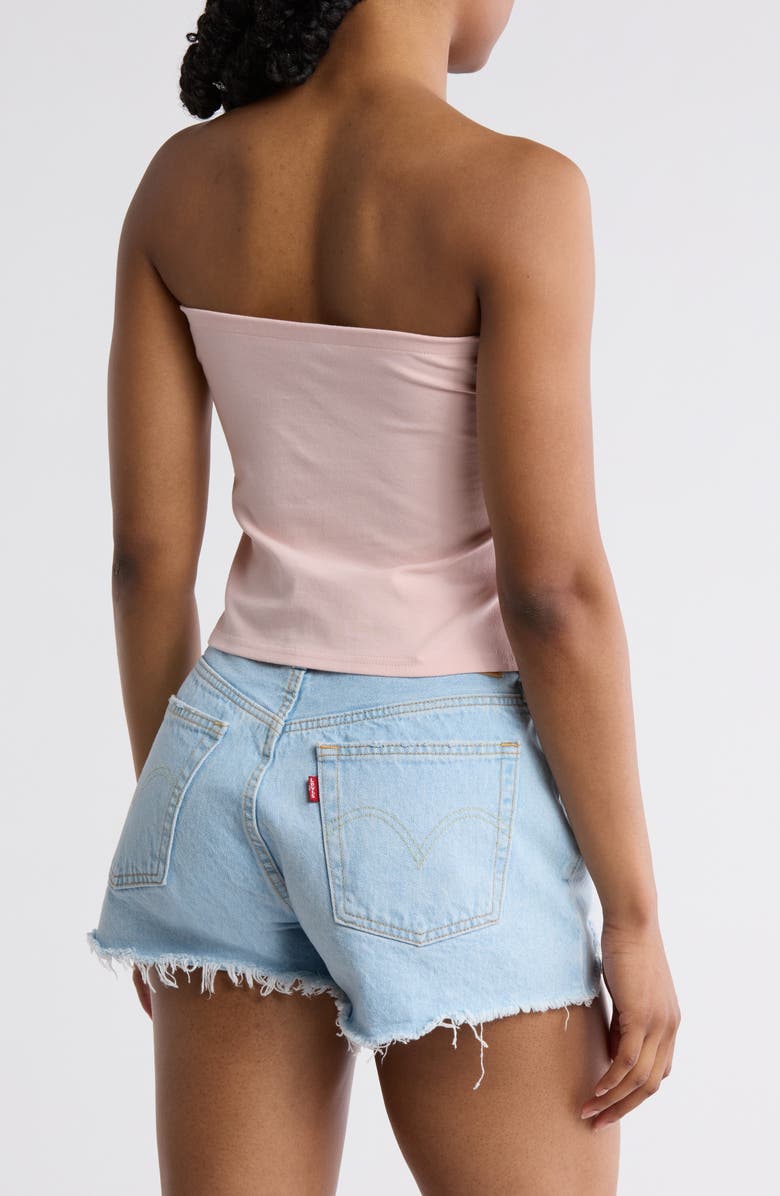 Hi Res Bow Bandeau Tube Top, Alternate, color, Marshmallow/ Lotus