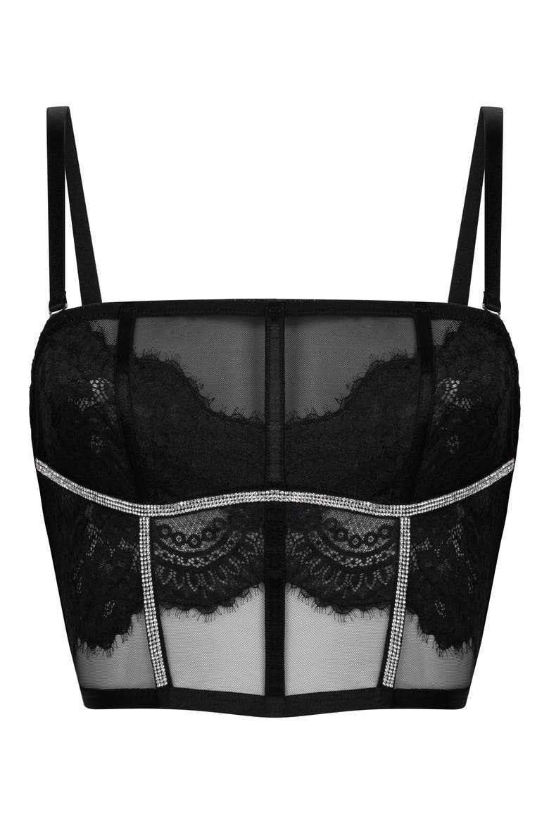 Odette Diamante Bustier, Alternate, color, CAVIAR
