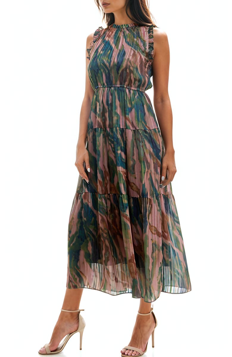 Chiffon Tiered Midi Dress