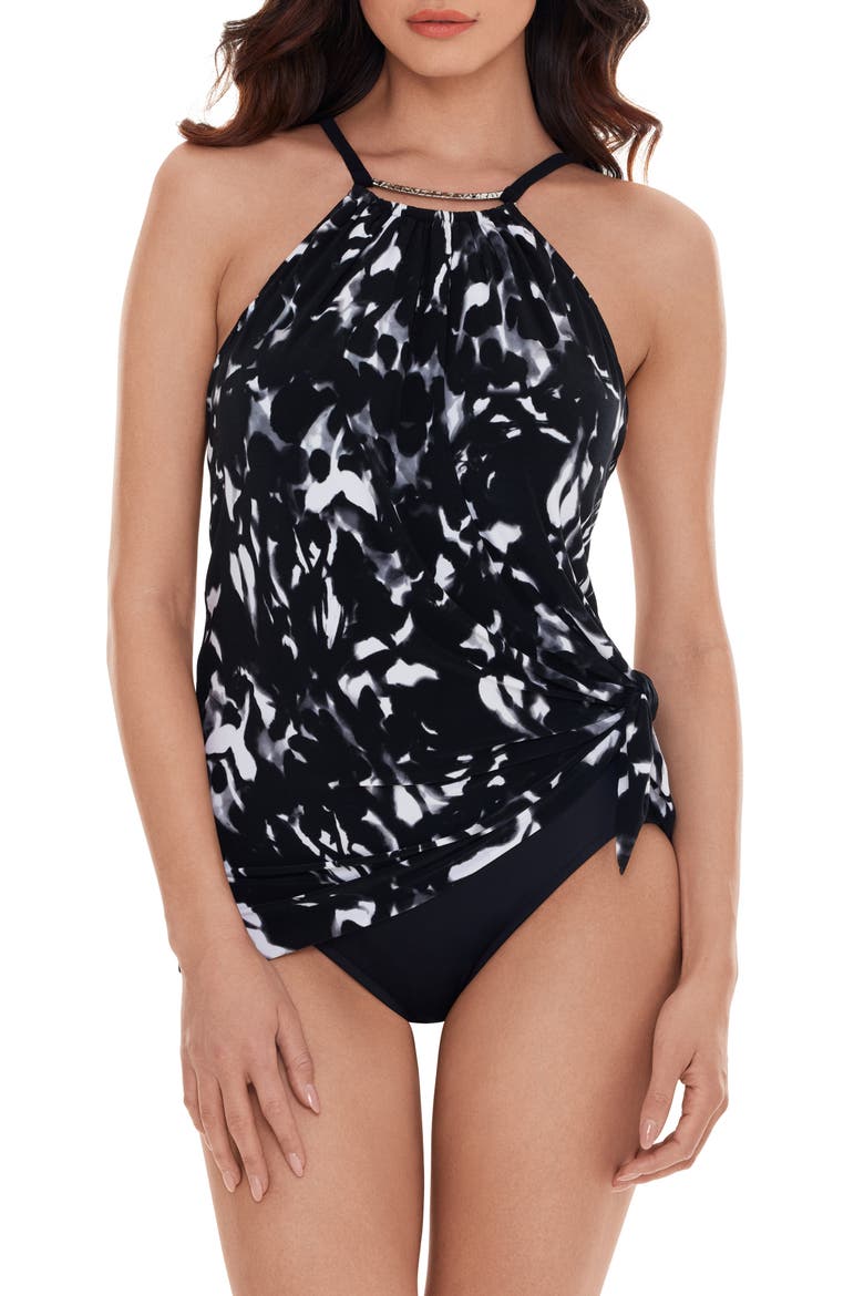 Dreamstate Parker Underwire One-Piece Swimsuit, Main, color, BLK/ MULTI