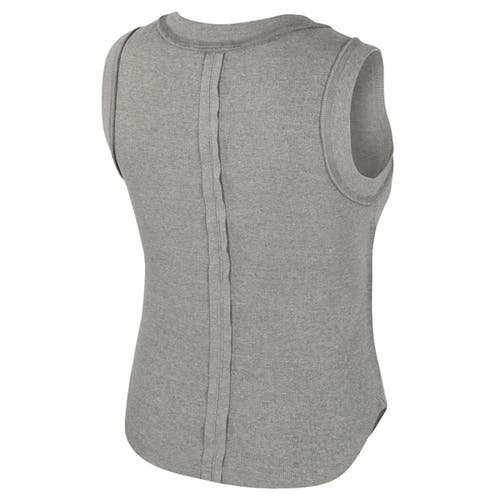 Colosseum Heather Gray Penn State Nittany Lions Beach You Ribbed Tri-blend Tank Top In Gray
