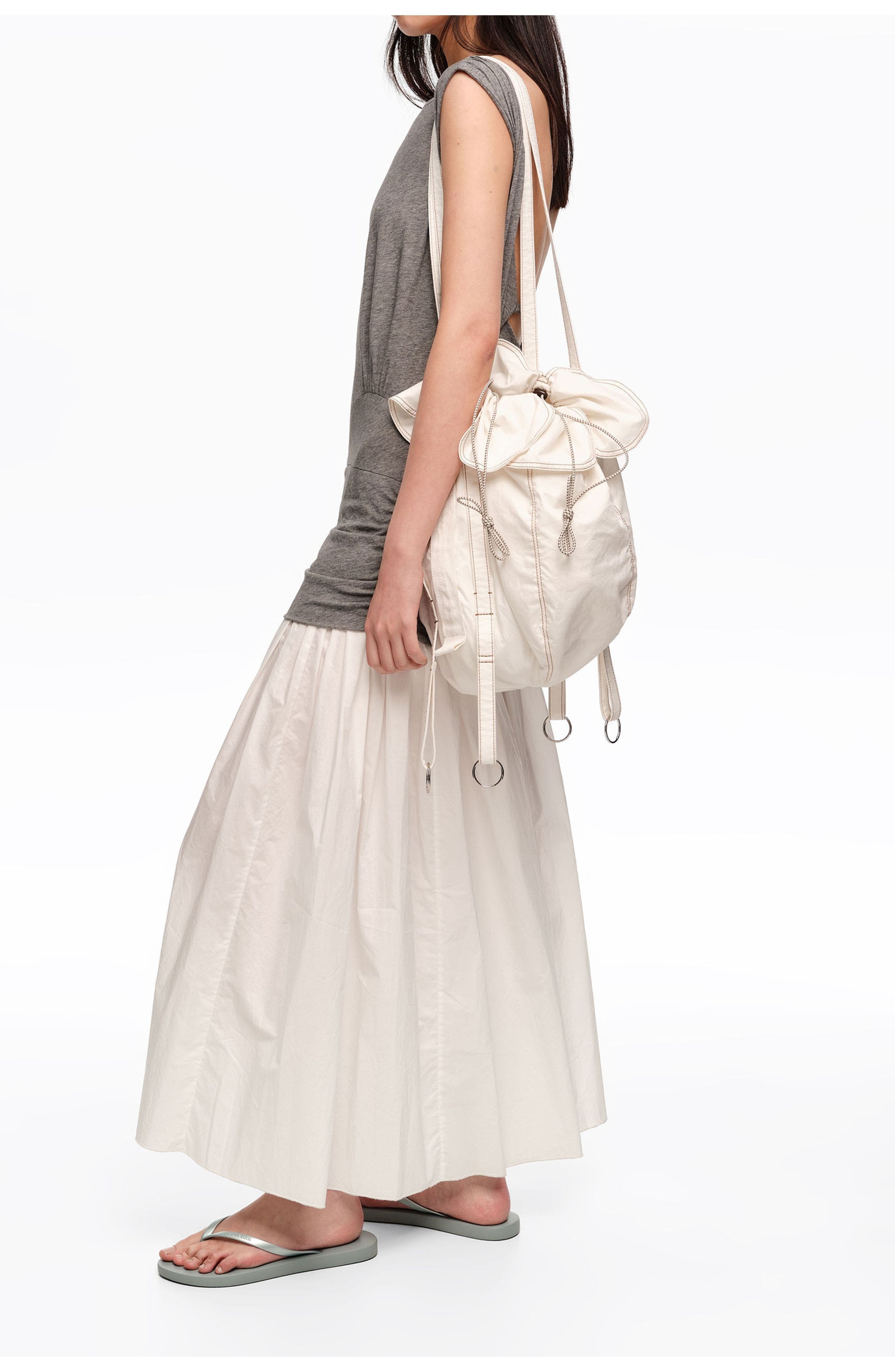 Bimba y Lola Large Petalo Shoulder Bag, Alternate, color, White