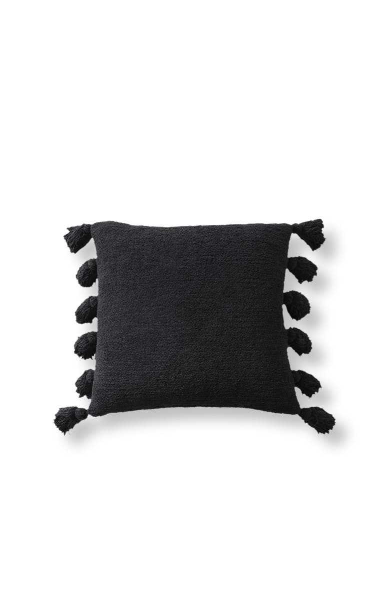 Sunday Citizen Pom Pom Accent Pillow, Main, color, Black