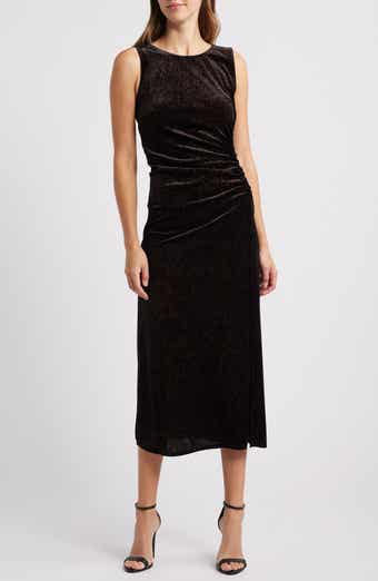 Halogen® Asymmetric Ruched Gown
