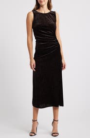 Halogen® Asymmetric Ruched Gown