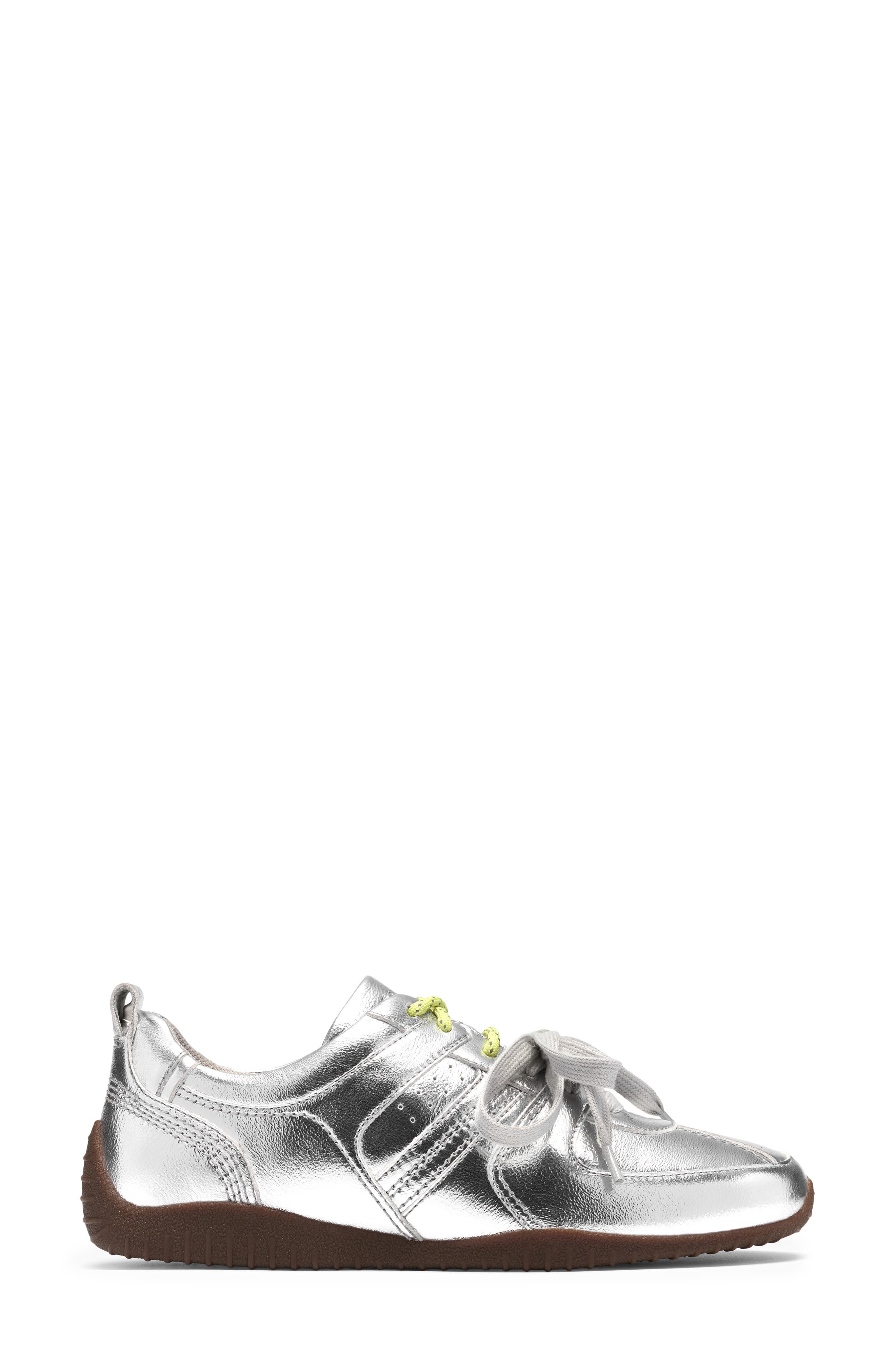 Meridor Lace Sneaker, Alternate, color, SILVER LEATHER