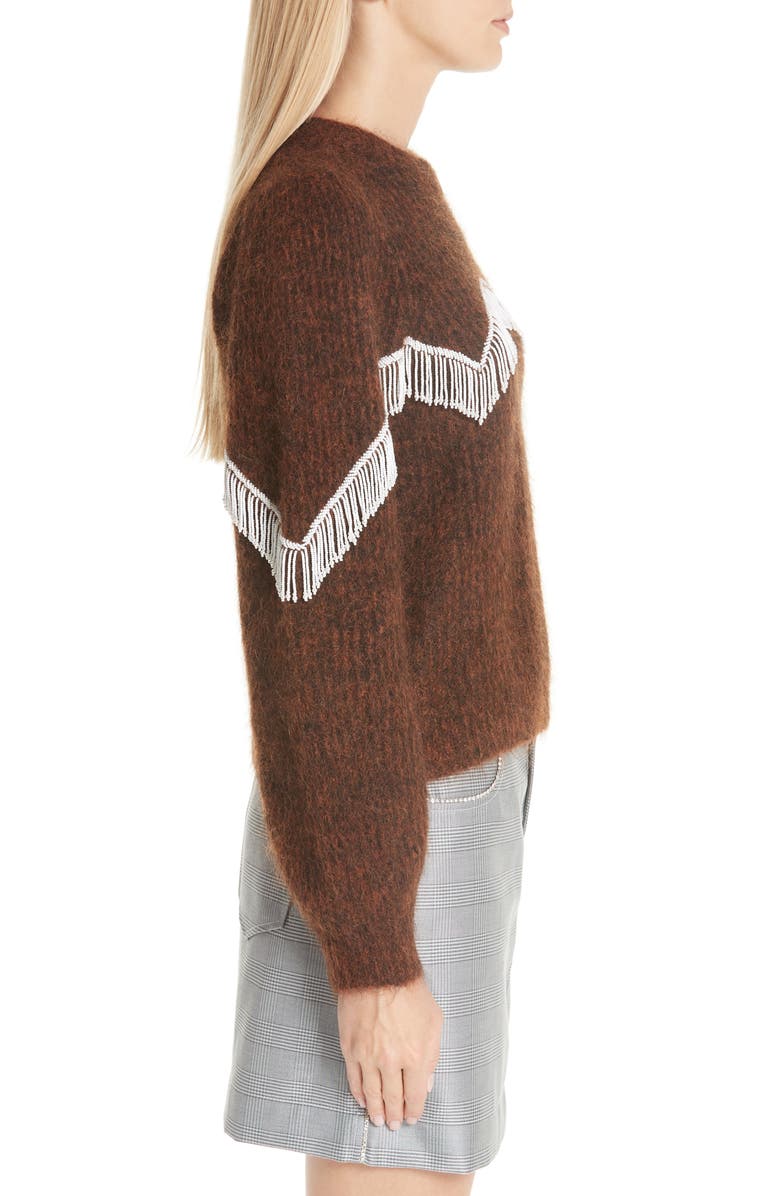 Ganni Mohair Blend Knit Sweater, Alternate, color, 