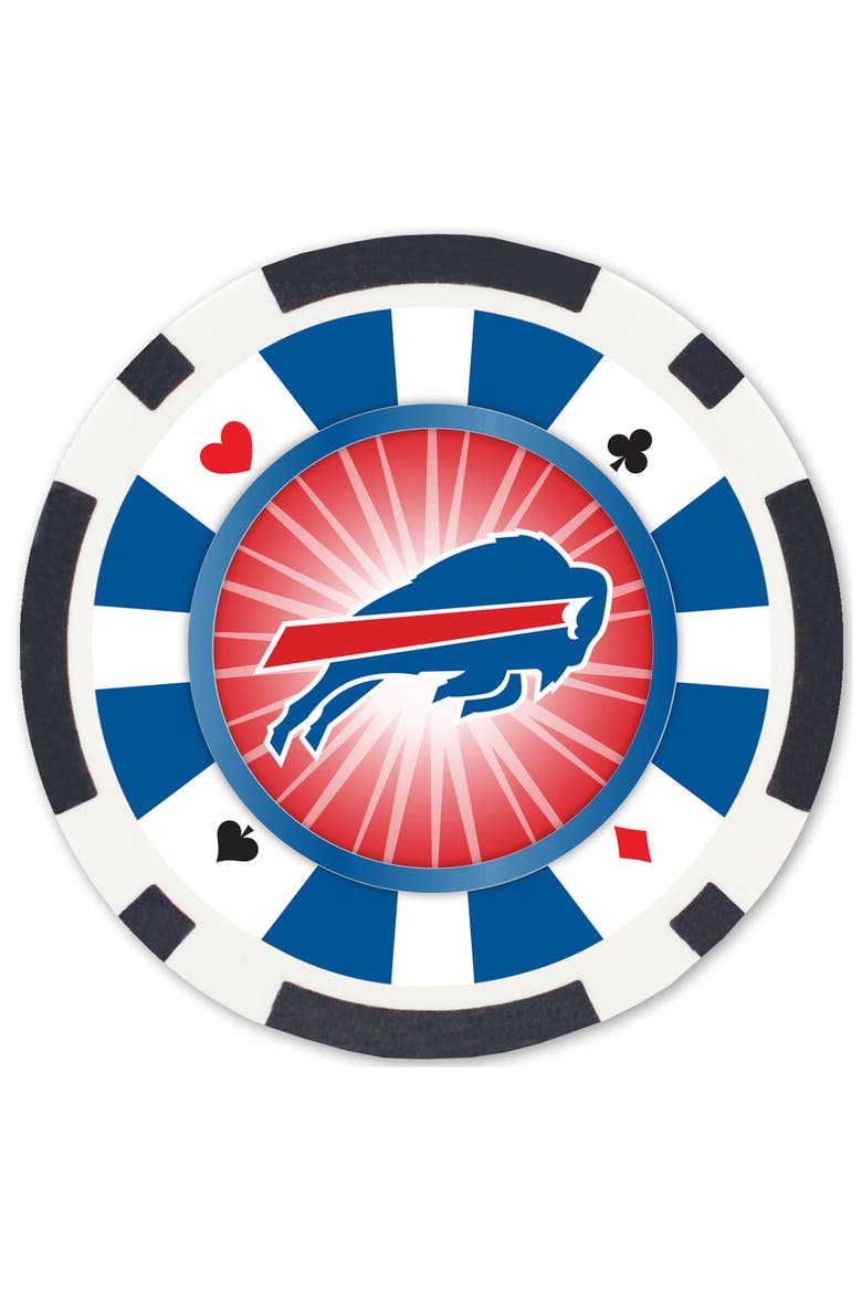 Buffalo Bills 100 Piece Poker Chips, Alternate, color, Multicolor