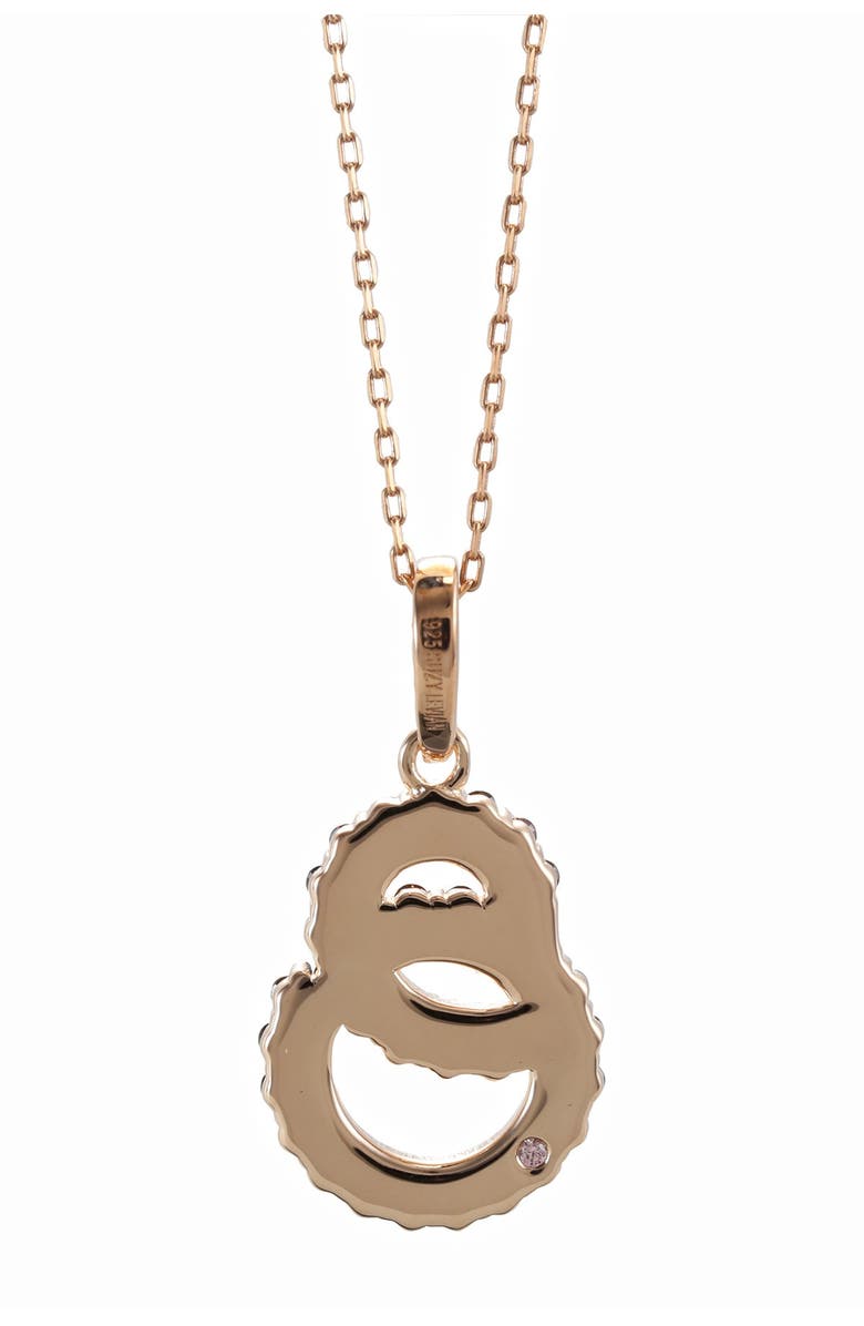 SUZY LEVIAN 14K Rose Gold Plated Sterling Silver Double Loop Pendant Necklace, Alternate, color,