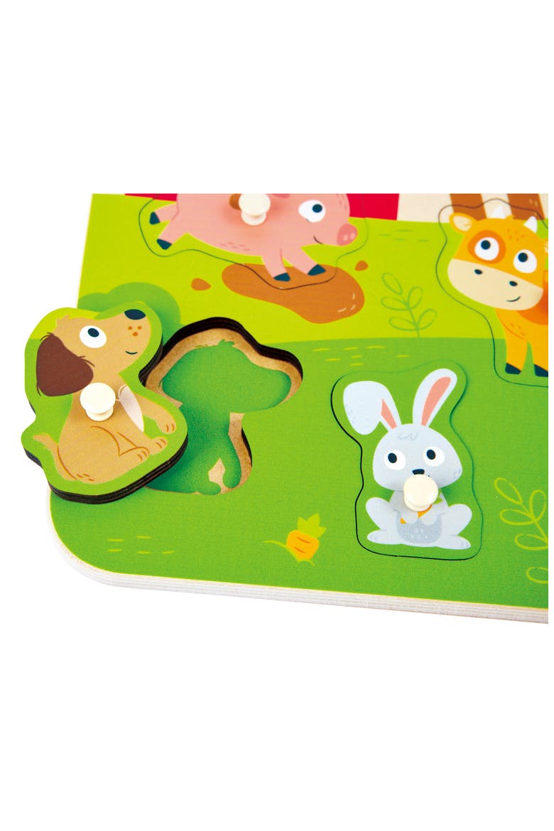 Kids' Farm Animals Peg Puzzle, Alternate, color, MULTIPLECOLOR