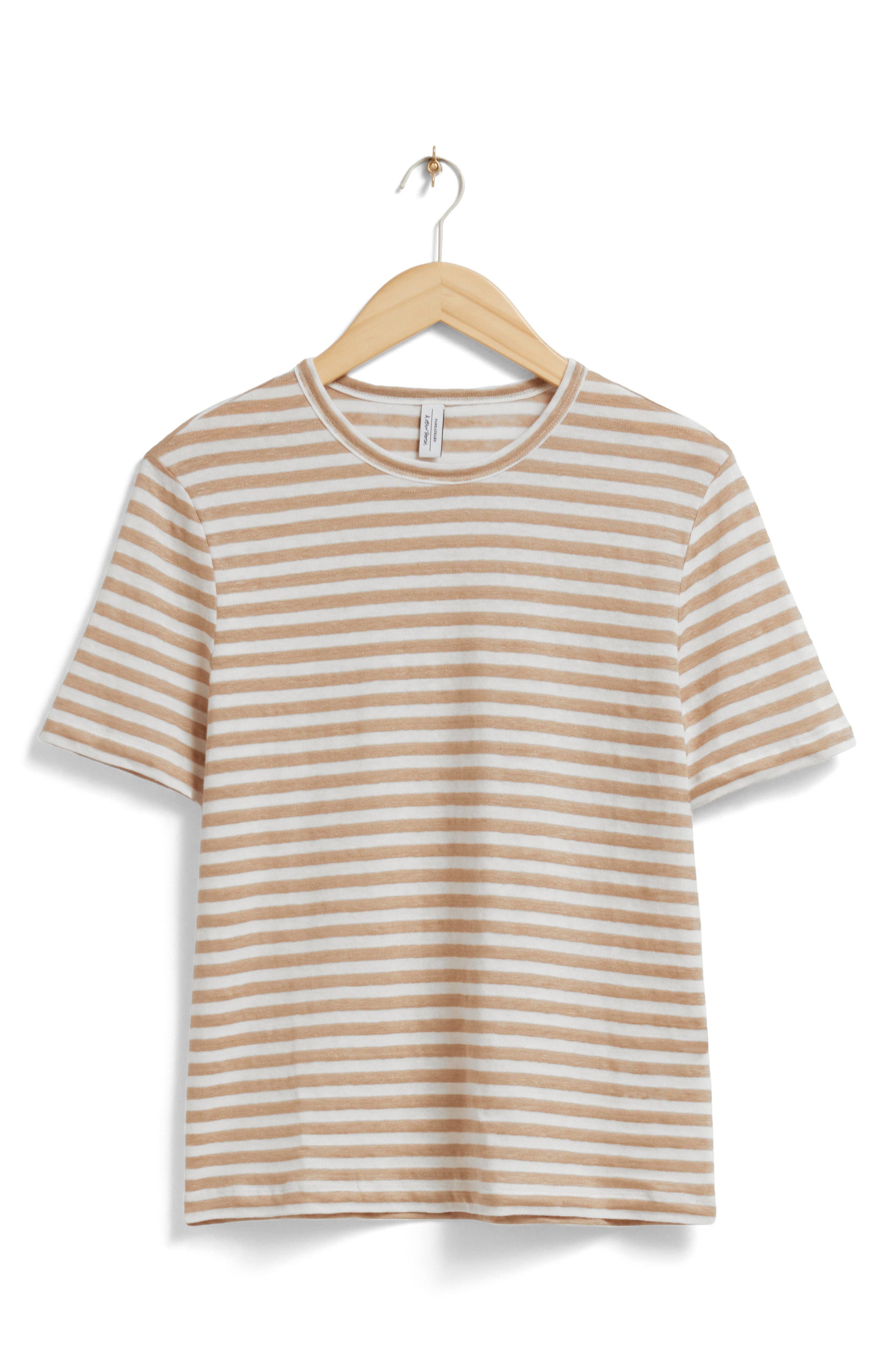 & Other Stories Pa Oliane Linen & Cotton Blend T-Shirt