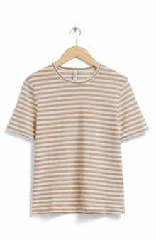 & Other Stories Pa Oliane Linen & Cotton Blend T-Shirt