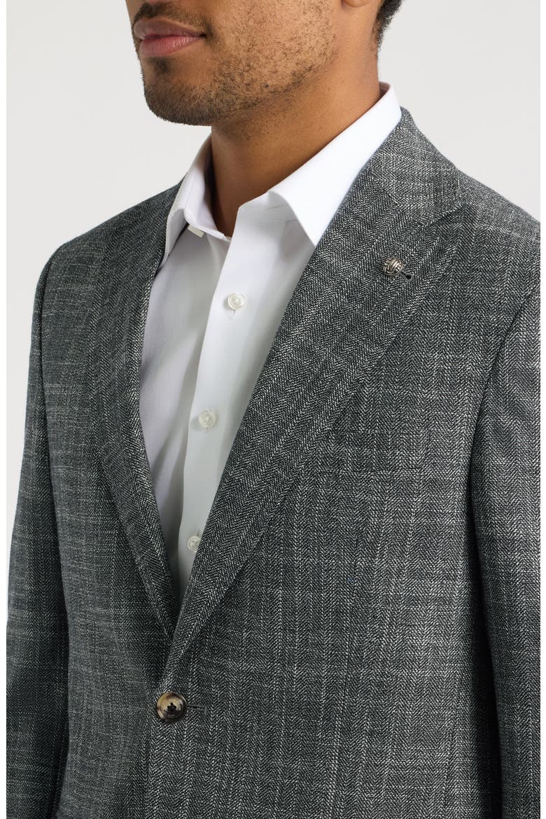 McAllen Herringbone Wool & Silk Sport Coat, Alternate, color, GREY