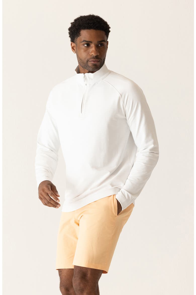 Techno MIcrolight Quarter Zip Pullover, Alternate, color, WHITE