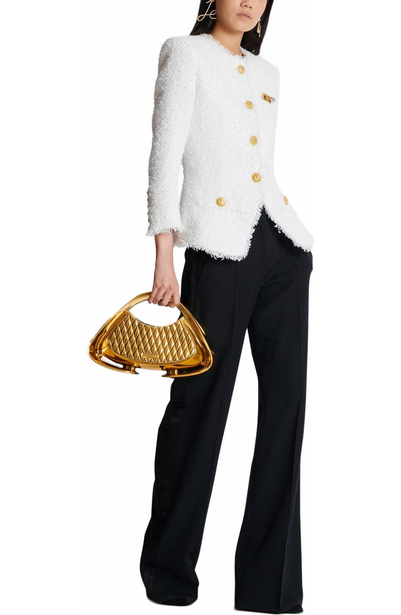 Balmain Quilted Medium Jolie Madame Bag, Alternate, color,