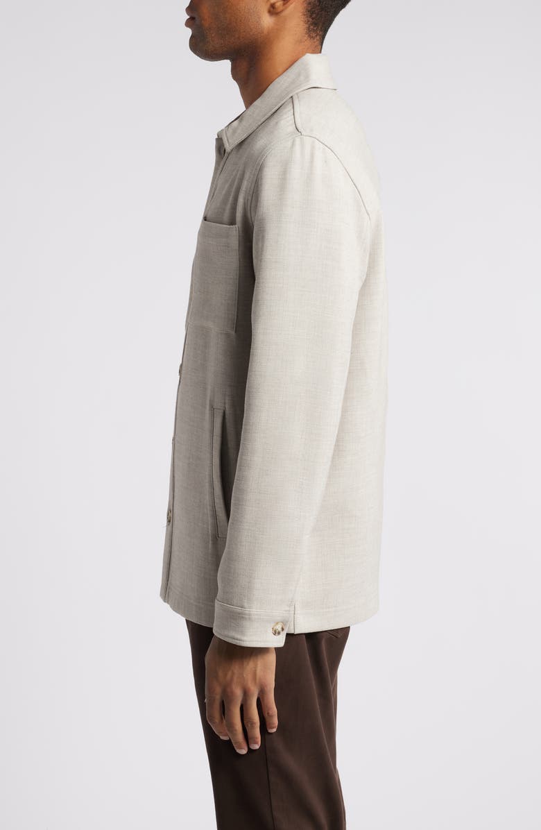 Johnston & Murphy Heathered Double Cloth Shirt Jacket, Alternate, color,