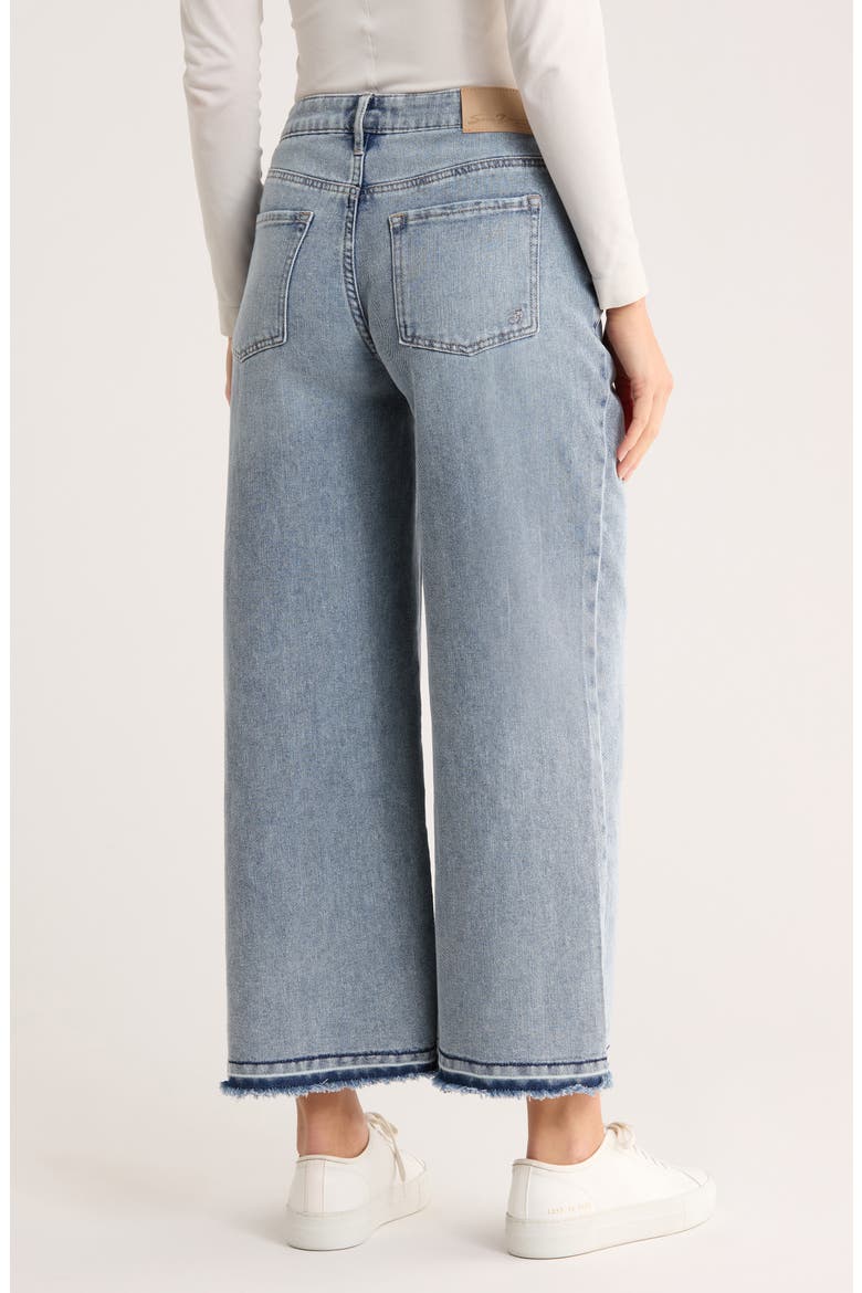 Featherweight Release Hem Crop Wide Leg Jeans, Alternate, color, HUSTLE