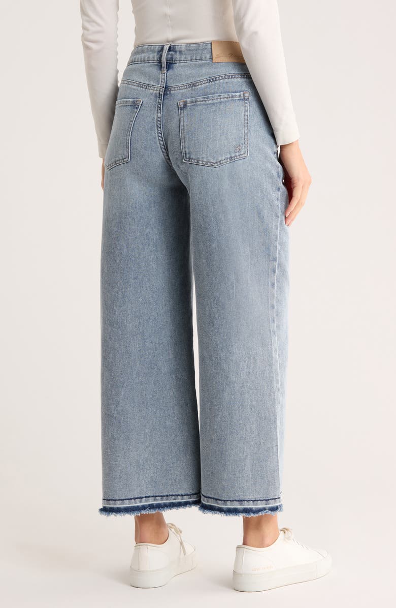 Seven7 Featherweight Release Hem Crop Wide Leg Jeans, Alternate, color, Hustle