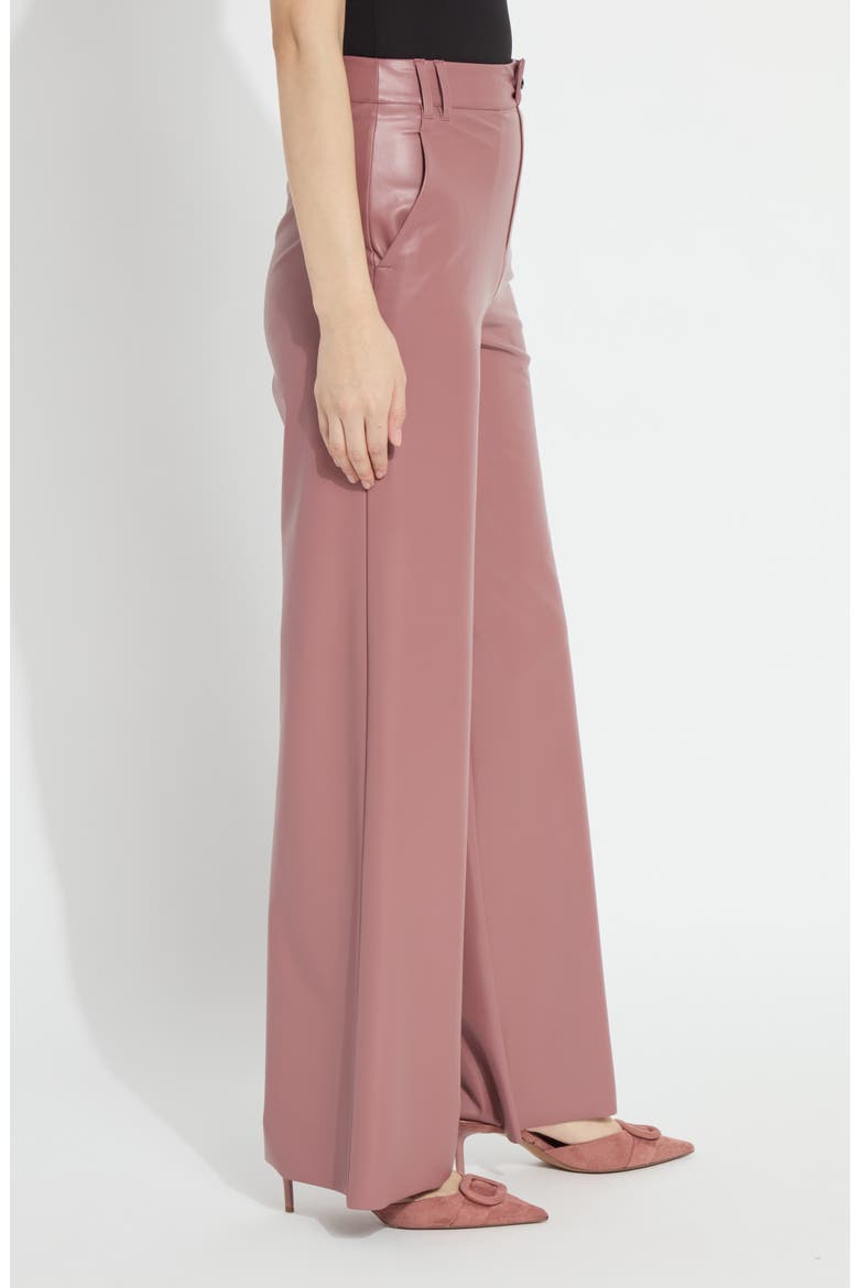Ada Faux Leather Wide Leg Pants, Alternate, color, ANTIQUE ROSE