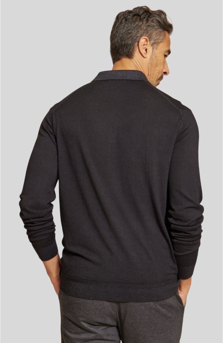 Rye 51 The Harrison Long Sleeve Polo, Alternate, color, Black