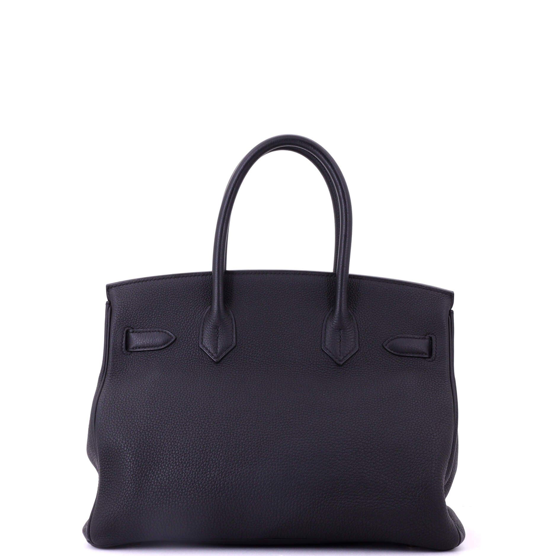 Pre-Owned Hermes Birkin Handbag Black Togo with Rose Gold Hardware 30, Alternate, color, Noir