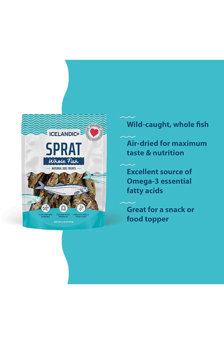 ICELANDIC+ Whole Fish Sprat 2oz Bag Crunchy Dog Treats, Alternate, color, 