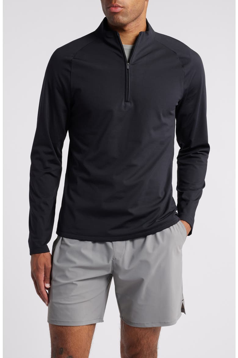 Raglan Sleeve Performance Pullover, Main, color, BLACK