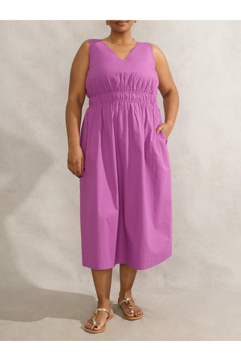 V-Neck Elasticated Waist Dress, Alternate, color, Purple