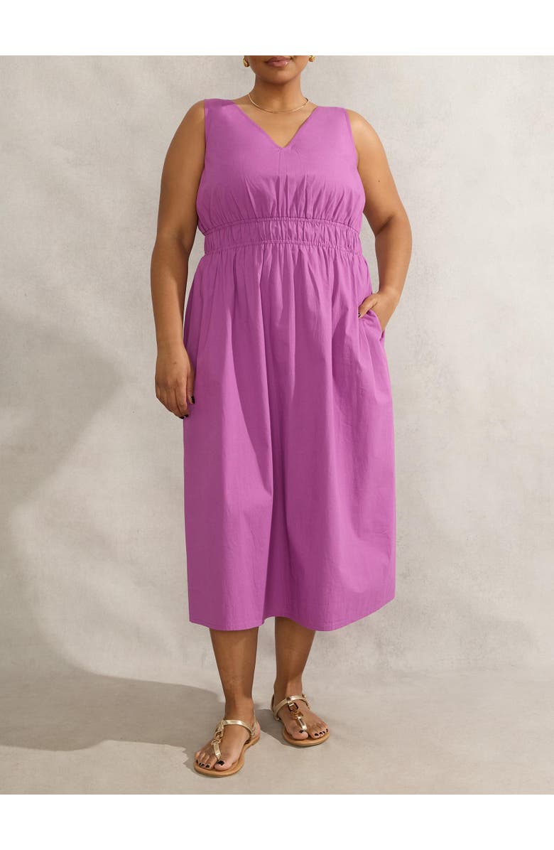 Live Unlimited V-Neck Elasticated Waist Dress, Alternate, color, Purple