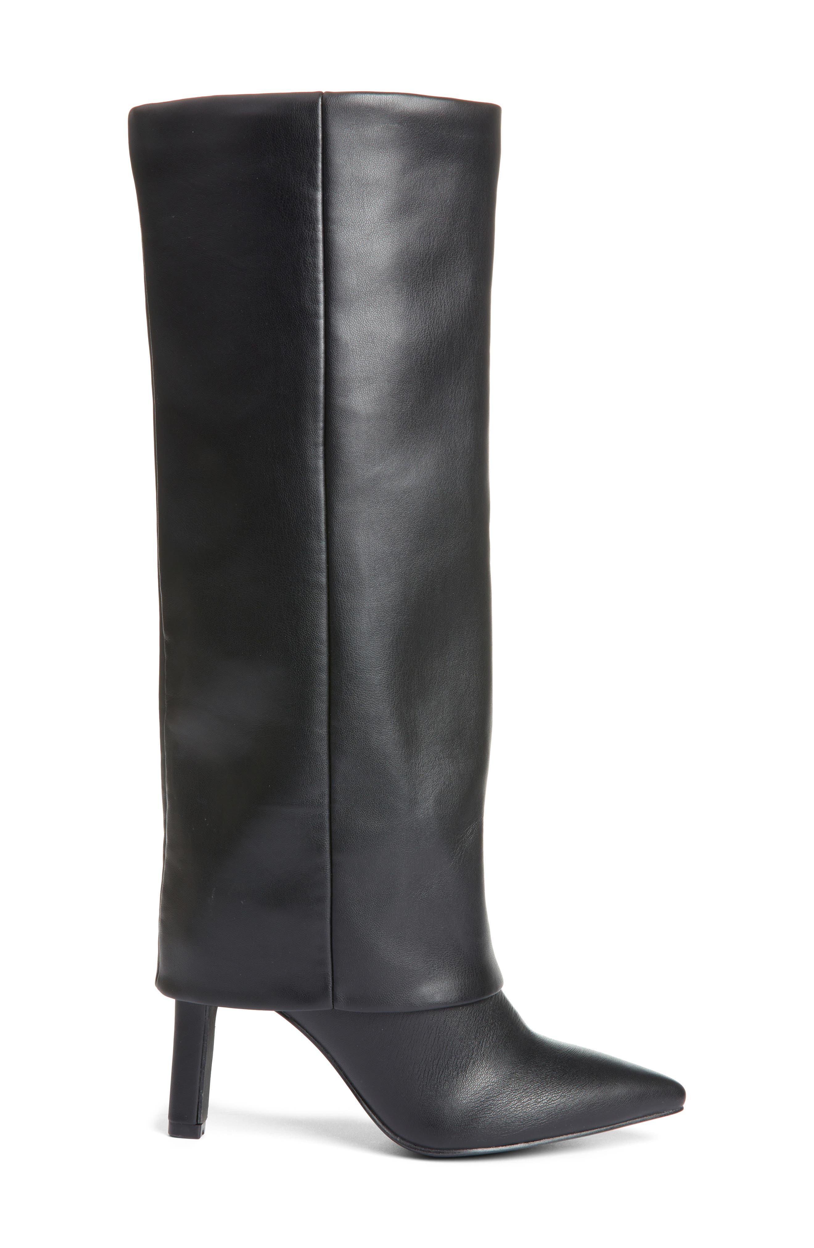 Chinese Laundry Fave Foldover Shaft Pointed Toe Knee High Boot, Alternate, color, Black