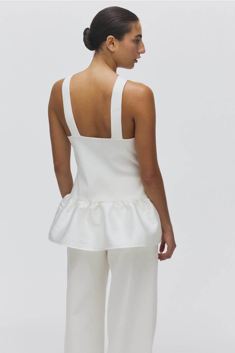 Bow-detail Top, Alternate, color, Cream