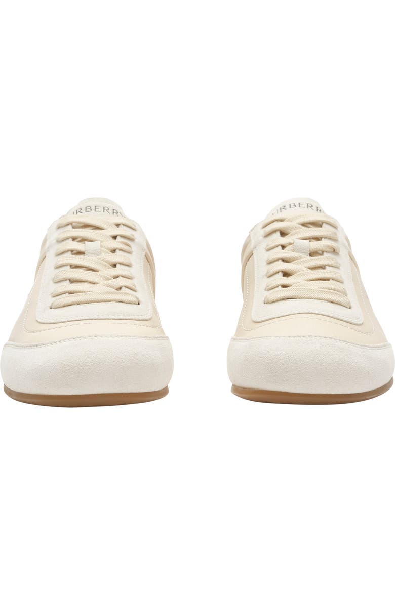 Burberry Leather Knight Runner Sneakers, Alternate, color, Dove Beige