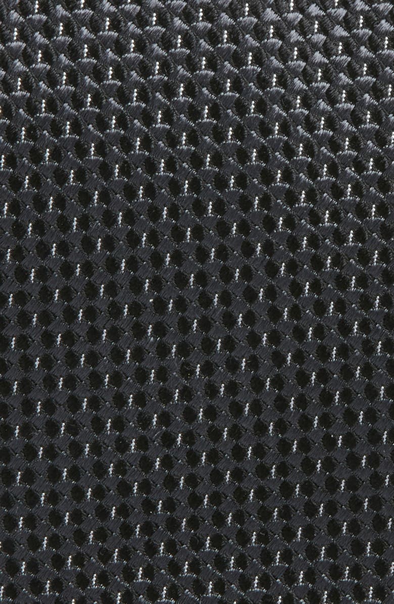 Nordstrom Solid Silk Tie, Alternate, color, Black