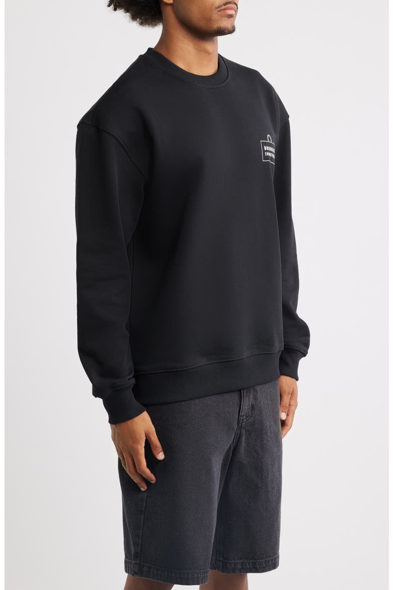 Logo Graphic Sweatshirt, Alternate, color, BLACK