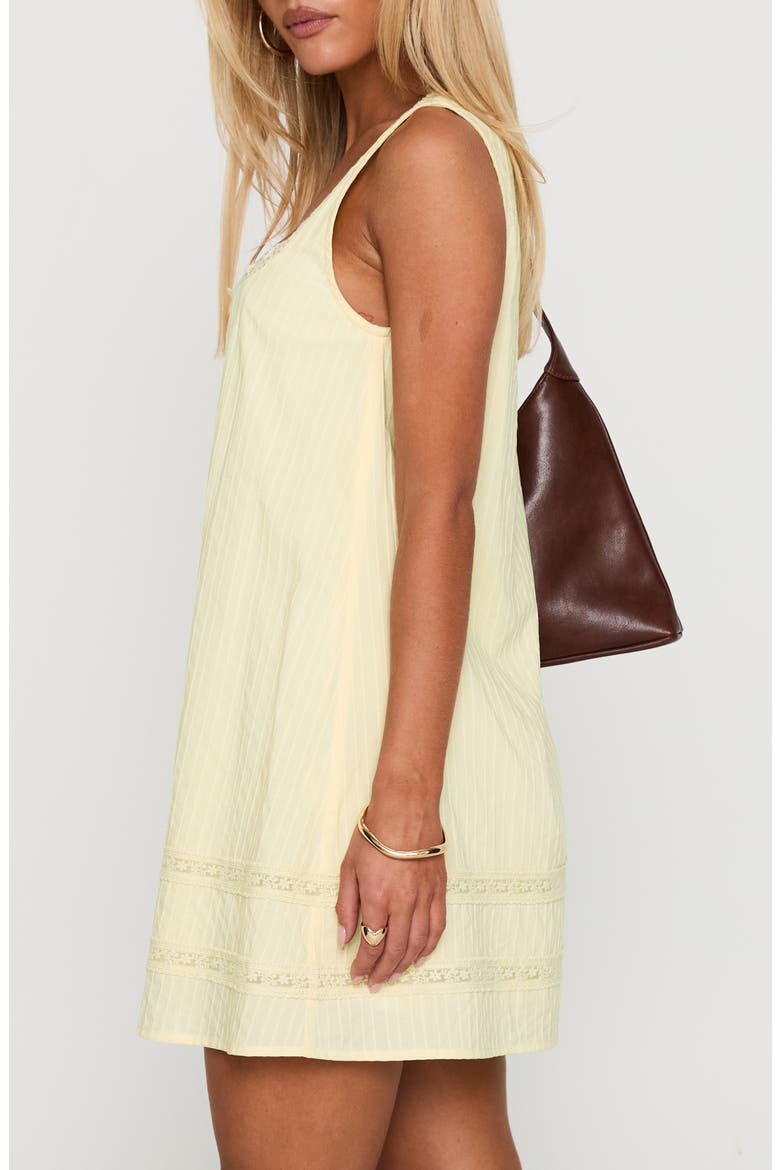 Alanah Embroidered Cotton Minidress, Alternate, color, LEMON