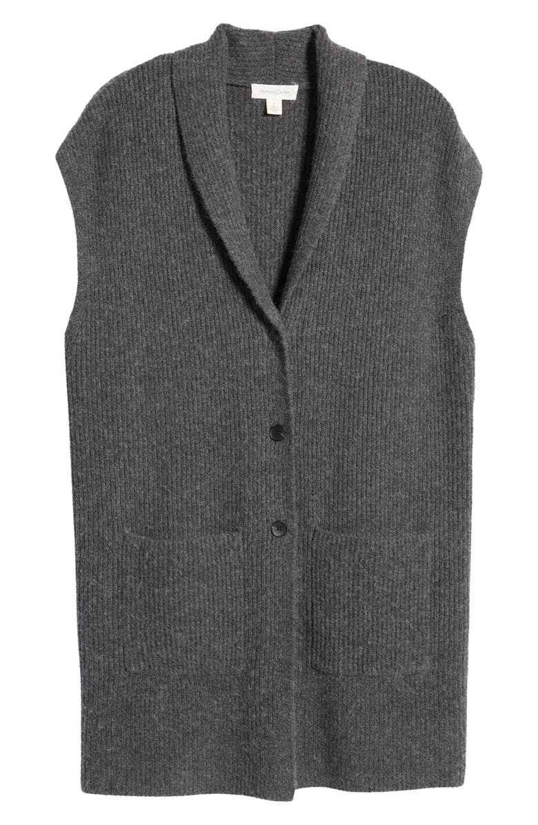 Treasure & Bond Long Ribbed Sleeveless Cardigan, Alternate, color,