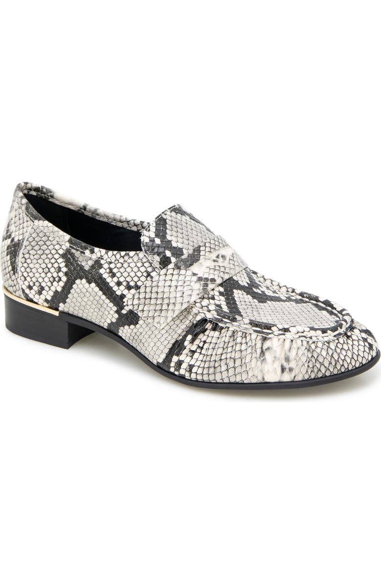 Kenneth Cole Reece Penny Loafer, Main, color, Black/ White Snake