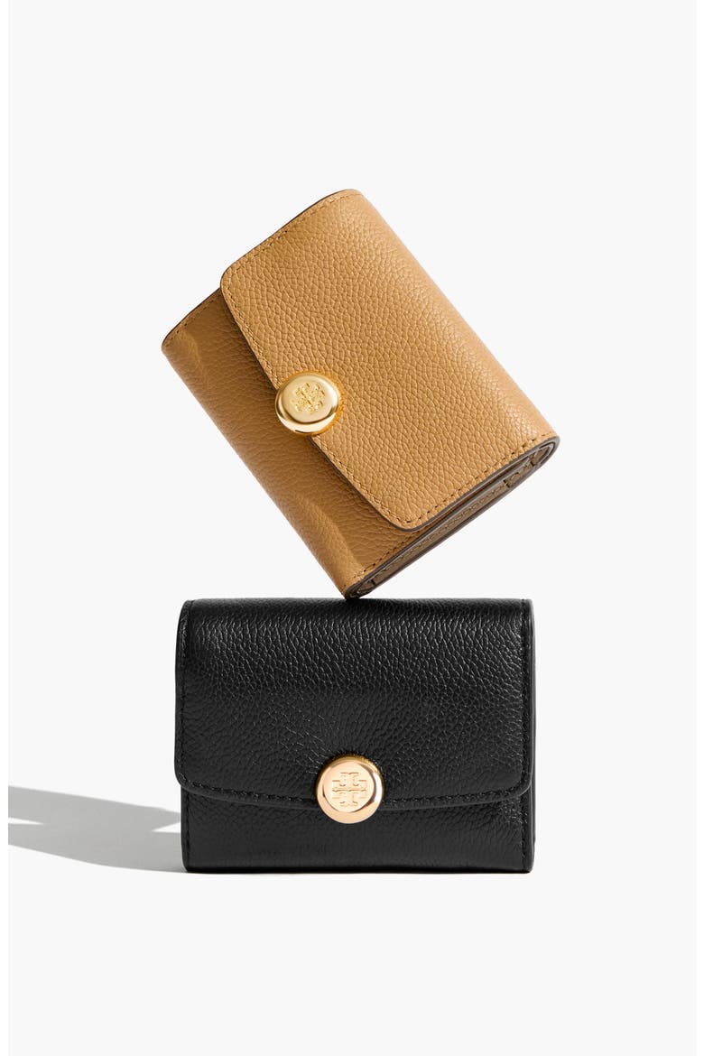 Romy French Flap Leather Wallet, Alternate, color, BLACK