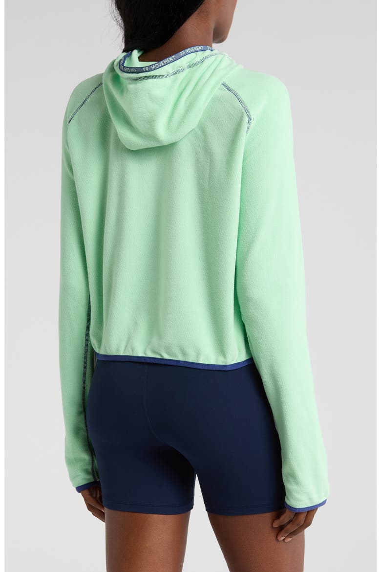 FP Movement Care on the Run Fleece Funnel Neck Hoodie, Alternate, color, BRIGHT JADE