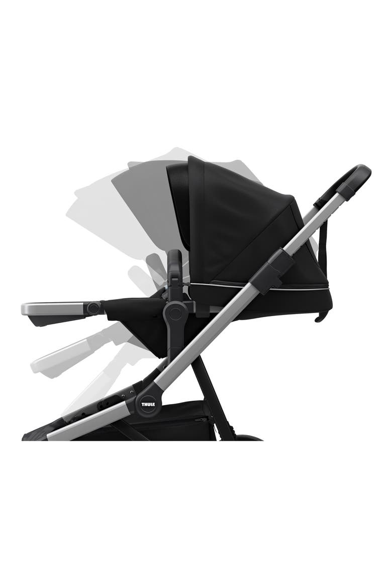 Sleek 4 Wheel Convertible Stroller, Alternate, color, BLACK