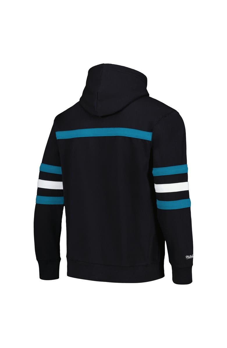 Mitchell & Ness Men's Mitchell & Ness Black San Jose Sharks Head Coach Pullover Hoodie, Alternate, color,