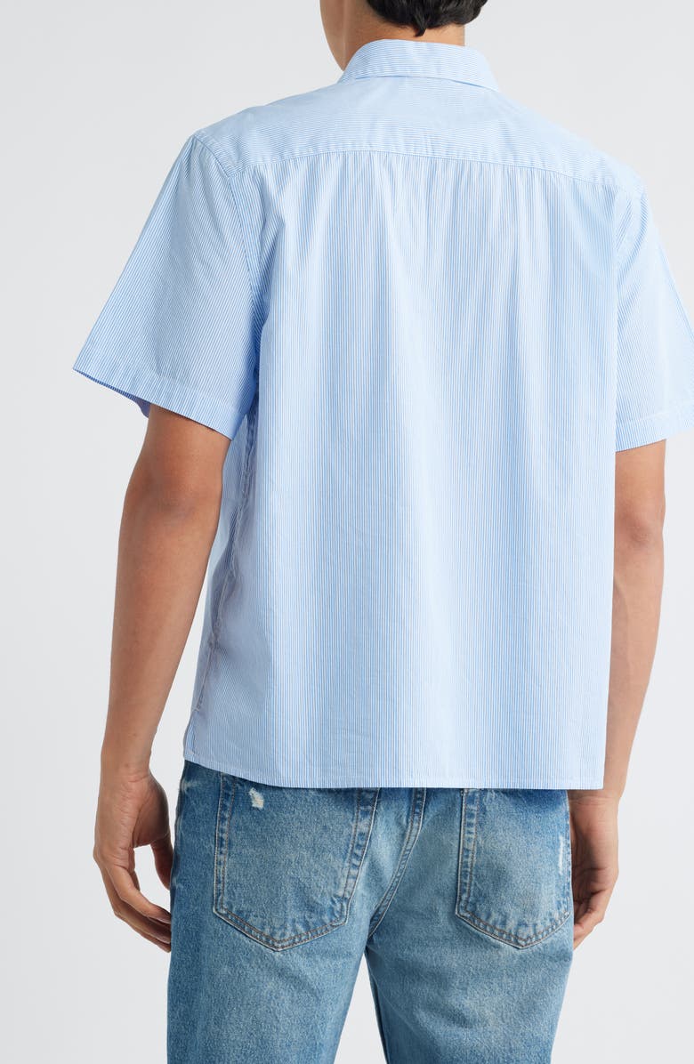 Percival Sunflower Stripe Cotton Button-Up Shirt, Alternate, color, Blue Stripe