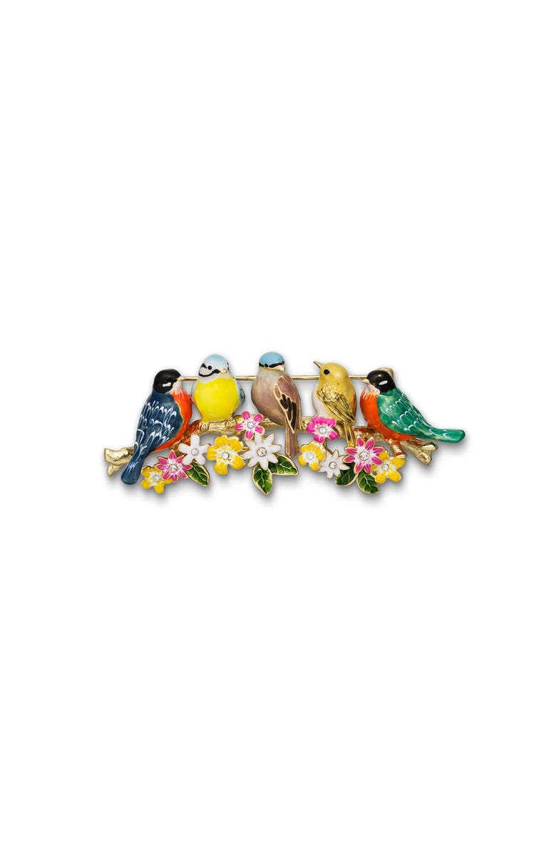 Bill Skinner Studio Songbird Serenade Brooch, Main, color, Songbird