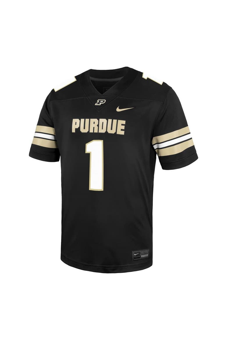 Men's Nike #1 Black Purdue Boilermakers Untouchable Replica Game Jersey, Alternate, color, Black