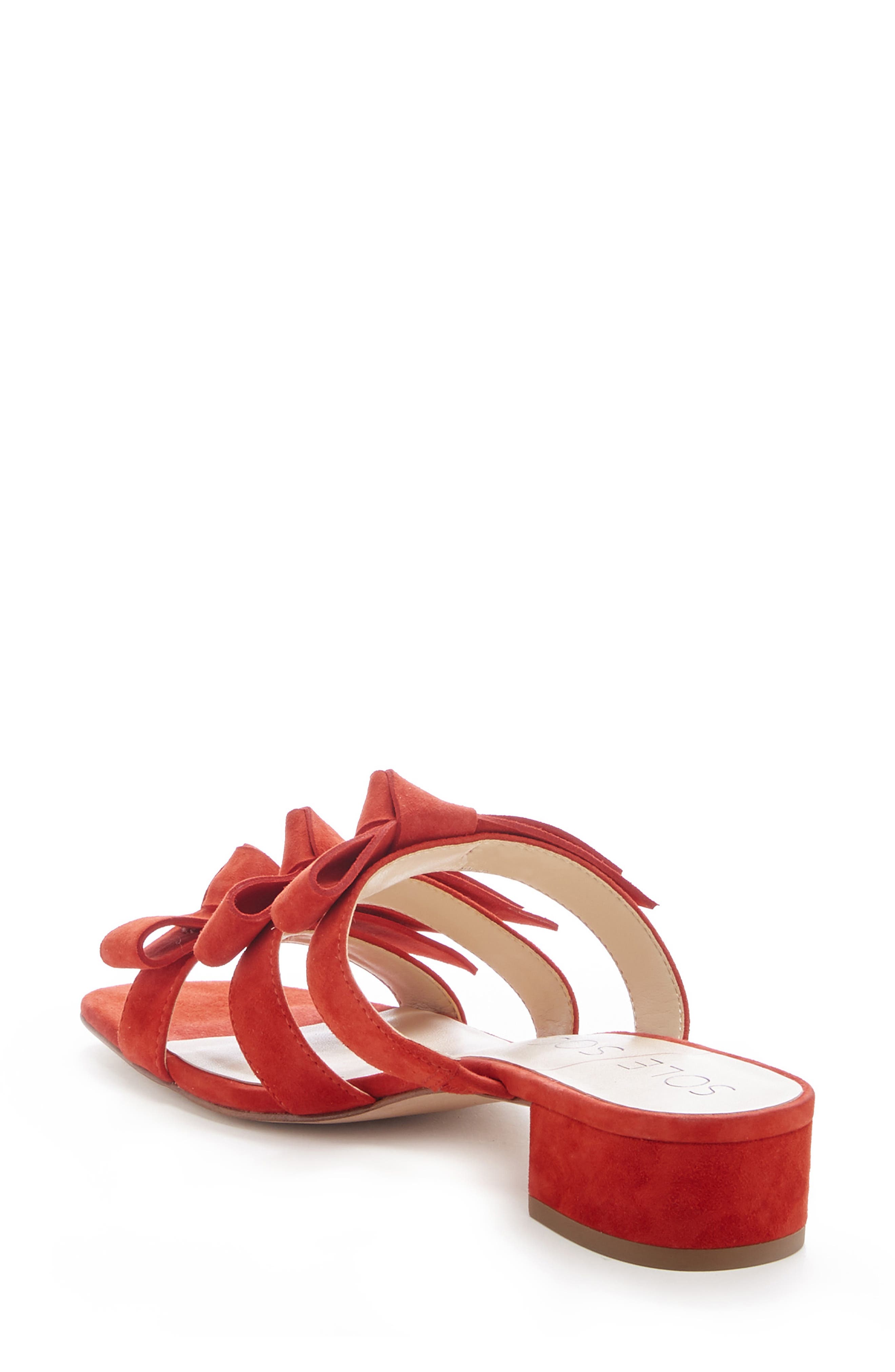 Ezah Slide Sandal, Alternate, color, BRIGHT RED SUEDE