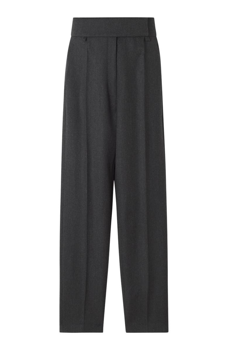 Lanvin Cigarette Pants In Flannel, Alternate, color, Anthracite