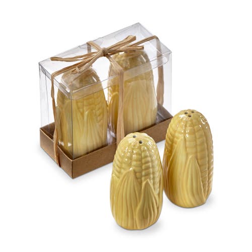Tag Corn On The Cob Ceramic Salt And Pepper Shakers Set In Yellow