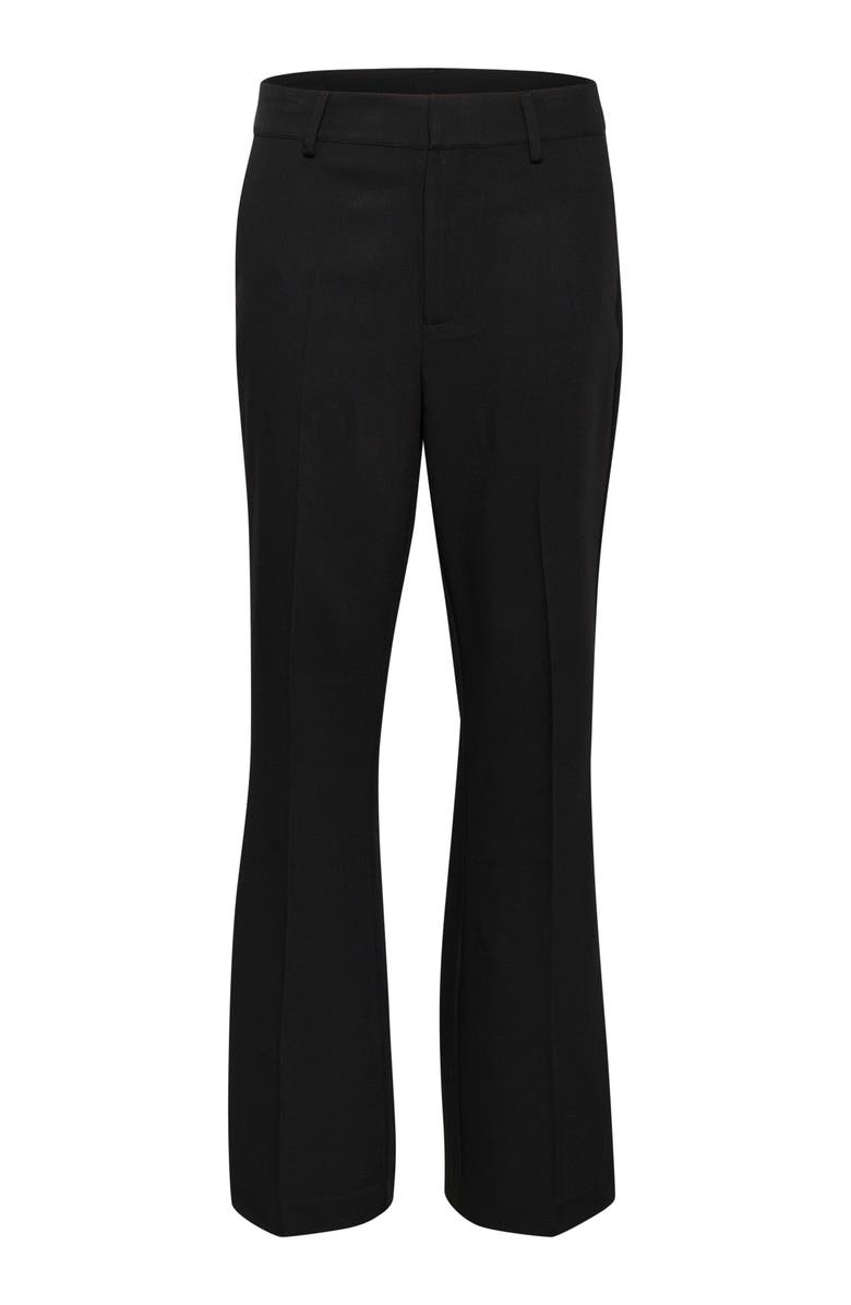 Kaffe KAsakura Flared Leg Regular Fit Trousers, Alternate, color, Black Deep