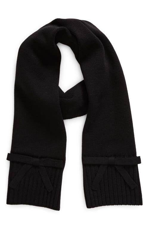 Kate Spade New York Bow Accent Scarf In Black